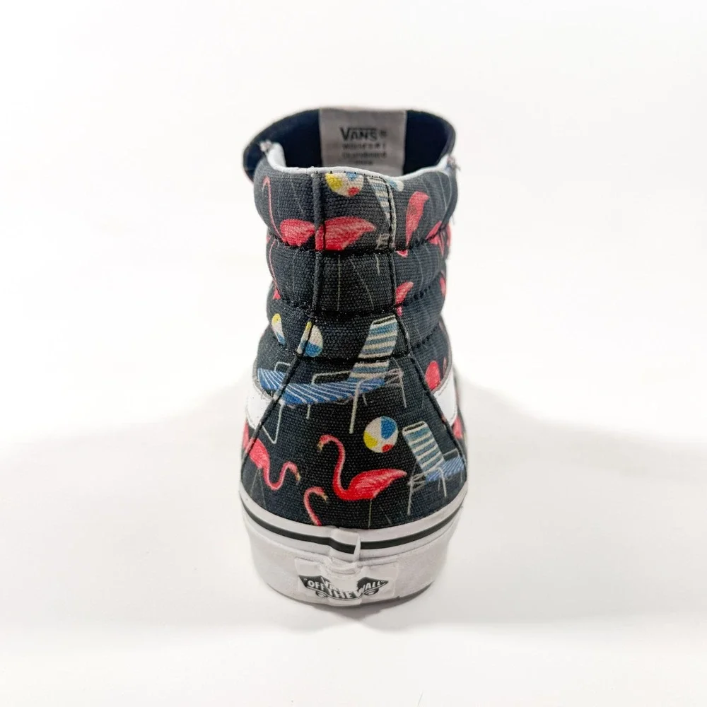 Vans Authentic Hightop‎ Shoes - Sk8-Hi Flamingo Pool Party - Black - M 7.5 / W 9